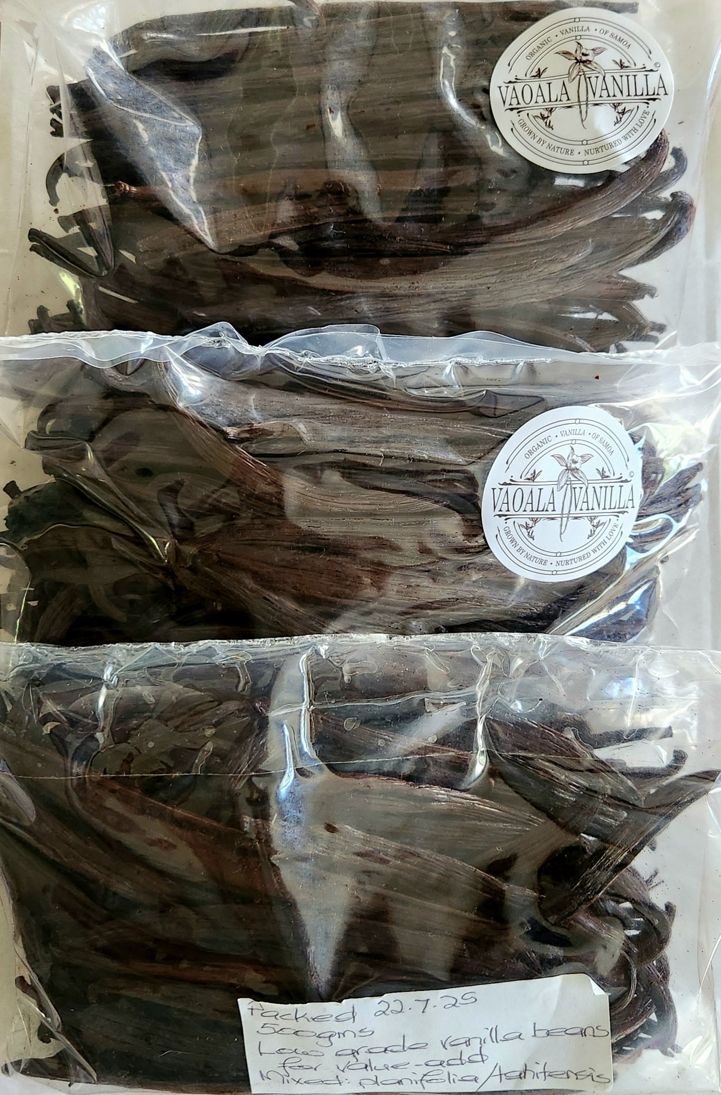 Organic Extract-Grade Vanilla Beans - 500gm pack (bulk)