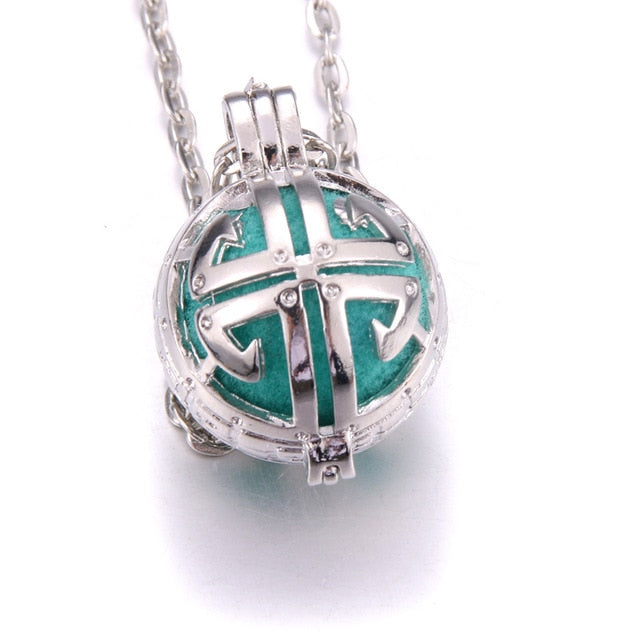 Multi-colored Aromatherapy Pendant with Essential Oil Aroma Pad