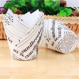 Newspaper Style Cupcake Liners for Baking