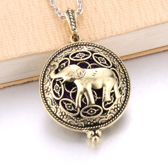Aroma Diffuser Necklace Antique Vintage Look Pendant – vaoalavanilla