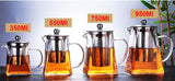 Heat Resistant Glass Teapot With Stainless Steel Tea Infuser Filter