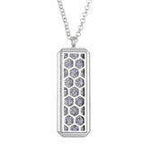 Stainless Steel Rectangle Pendant/Necklace with Foam Pad for Essential Oil