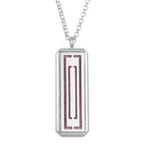 Stainless Steel Rectangle Pendant/Necklace with Foam Pad for Essential Oil