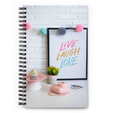 Live, Laugh, Love Designer Spiral Notebook